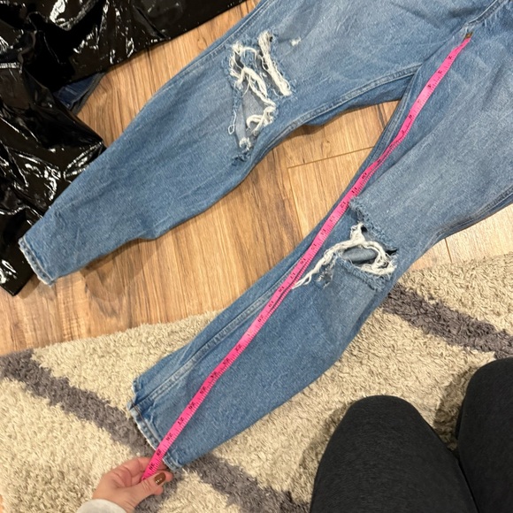 Abercrombie & Fitch Destroyed Blue Denim Overalls - Picture 5 of 8